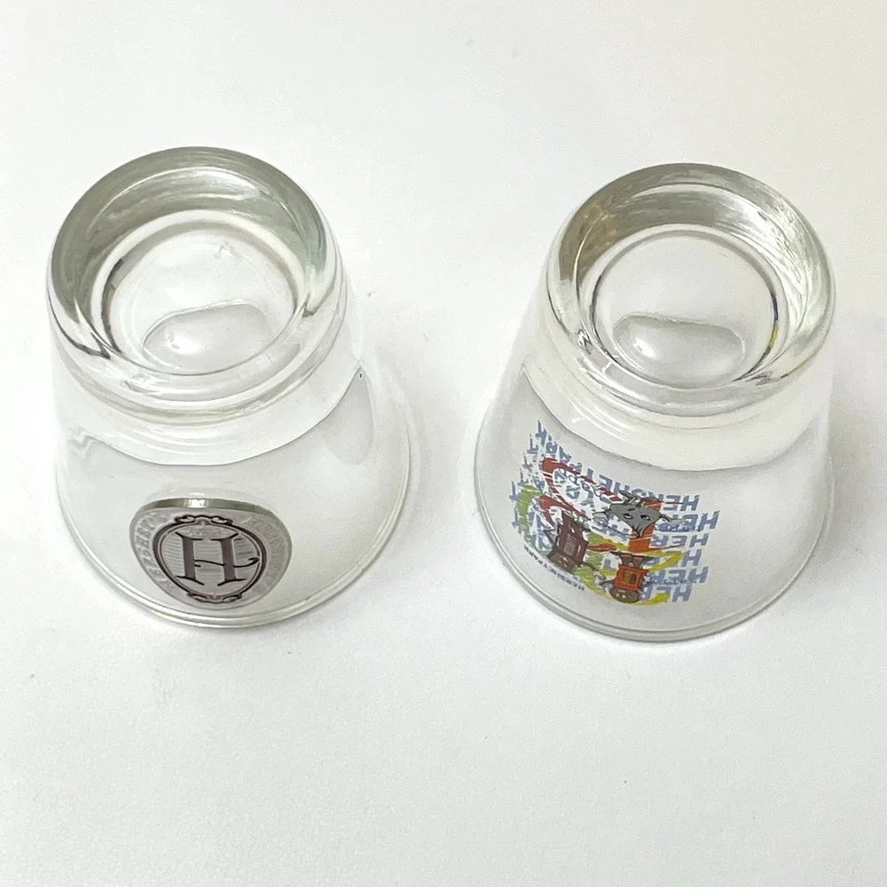 Hershey Park Pennsylvania Souvenir Shot Glass Set Of 2 Glasses Chocolate Factory